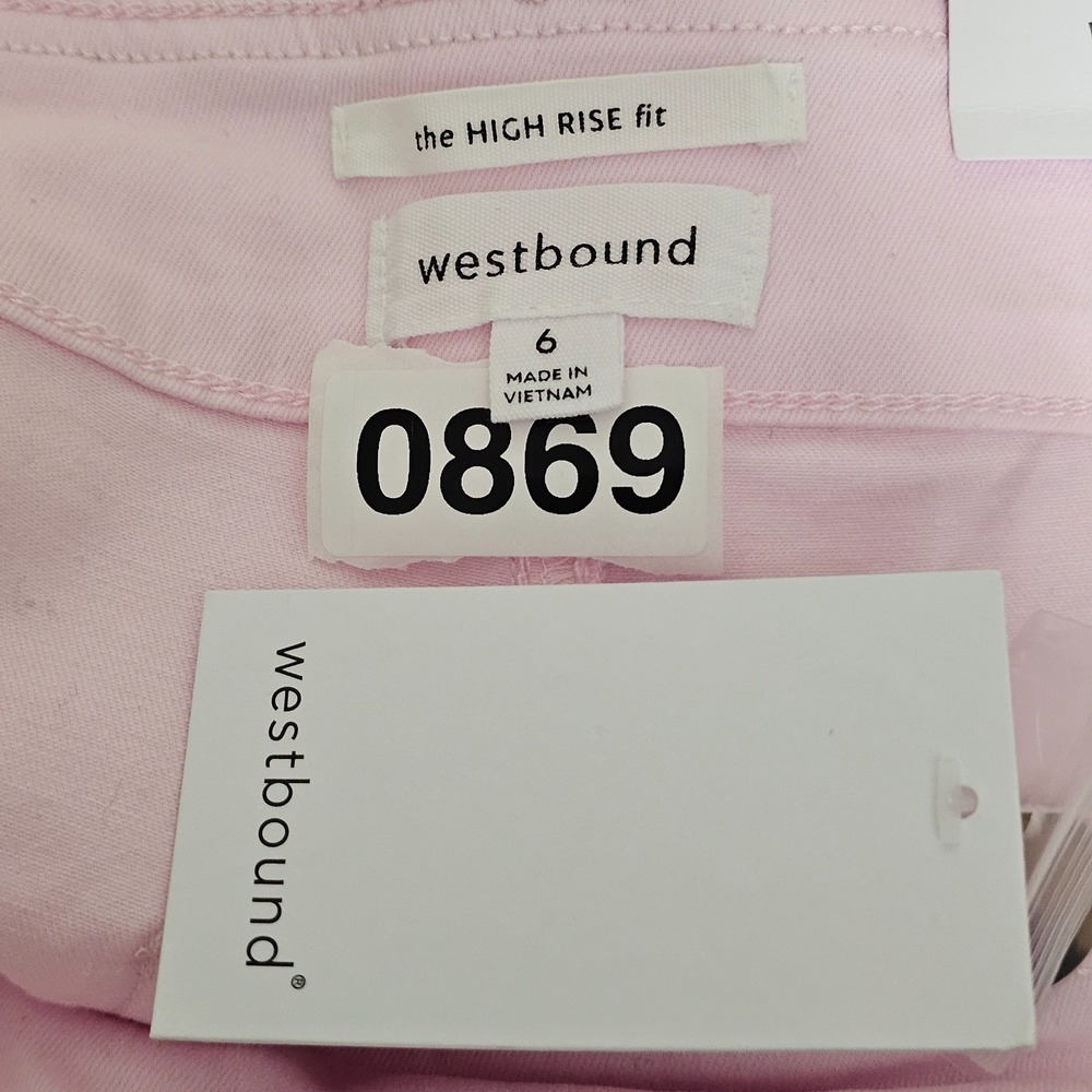 Westbound Women's Shorts 6 Pink Elastic Waistband High Rise Fit 869 - Picture 7 of 7